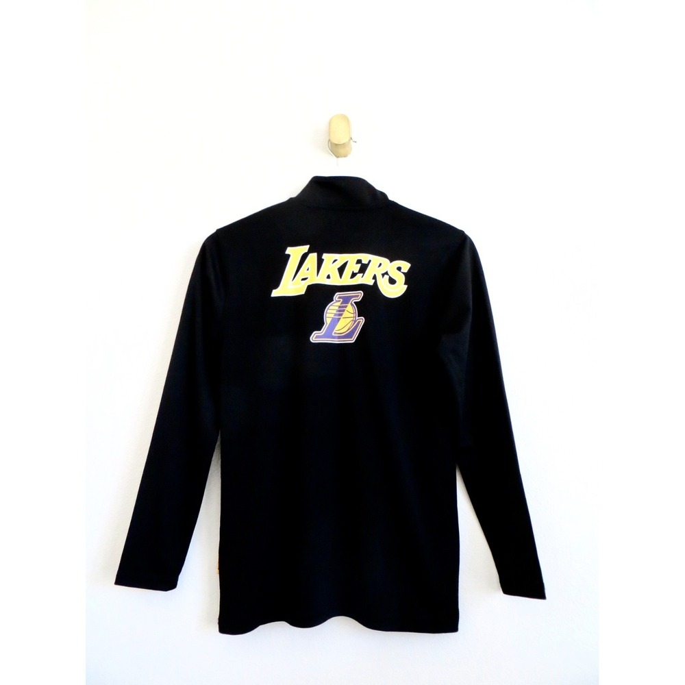 NEW! NBA Los Angeles Lakers Quarter Zip Pullover Black SZ Youth L (14-16)